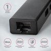 AXAGON HMA-GL3A Wieloportowy hub USB 4in1, 5Gbps, 3x USB-A + GLAN, metalowy, 20cm USB-A kabel